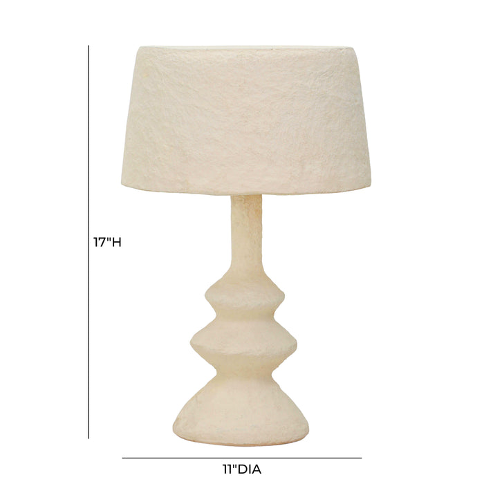 Cotton Mache - Table Lamp - Cream