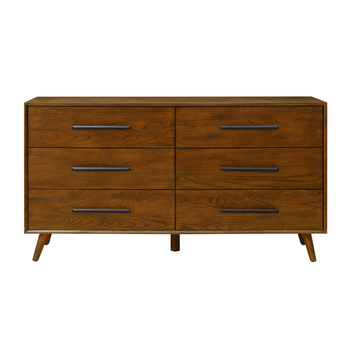 Emery - 6 Drawer Dresser - Pecan