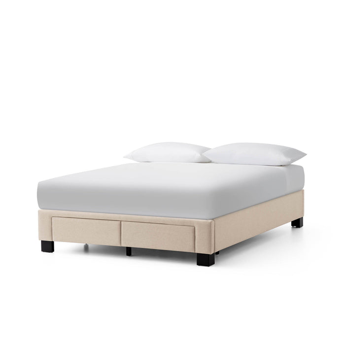 Duncan - King Platform Bed Base - Oat