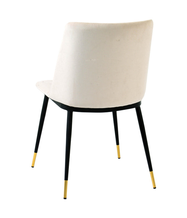 Evora - Velvet Chair With Gold Legs (Set of 2)