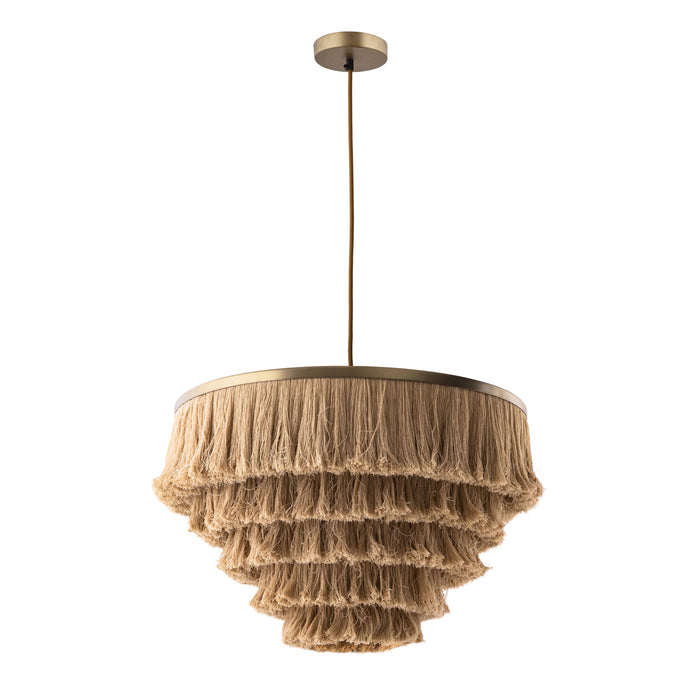 Sarai - Fringe Pendant - Natural