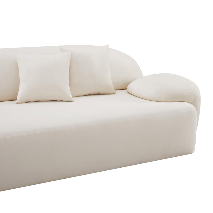 Allegra - Velvet Sofa - Cream