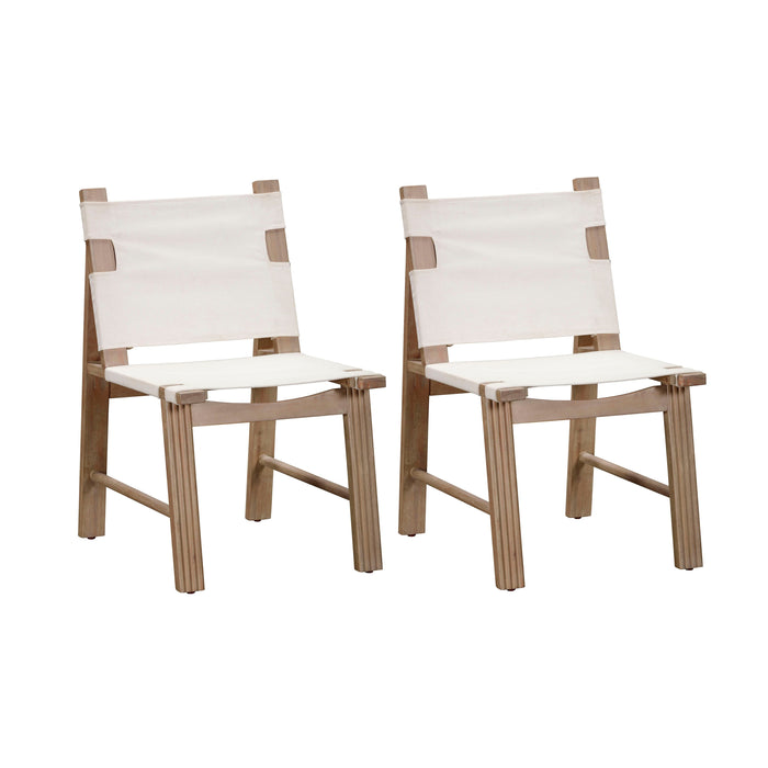 Cassie Cream Outdoor Dining Chair - Set of 2