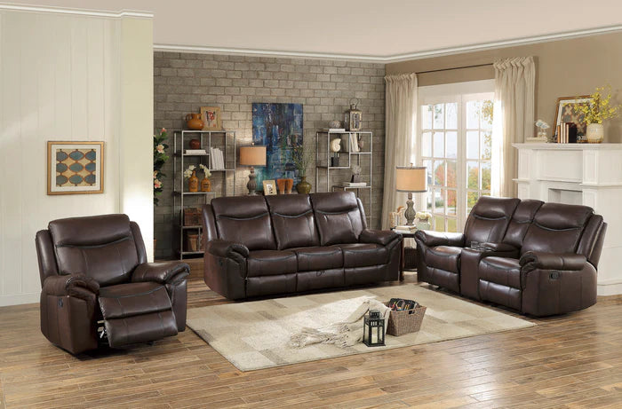 Aram - Reclining Sofa, Glider Loveseat, and Glider Recliner Combo