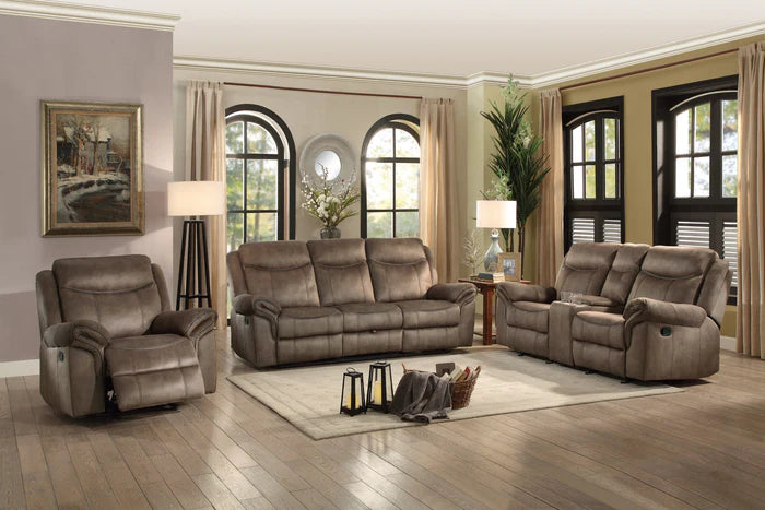 Aram - Reclining Sofa, Glider Loveseat, and Glider Recliner Combo