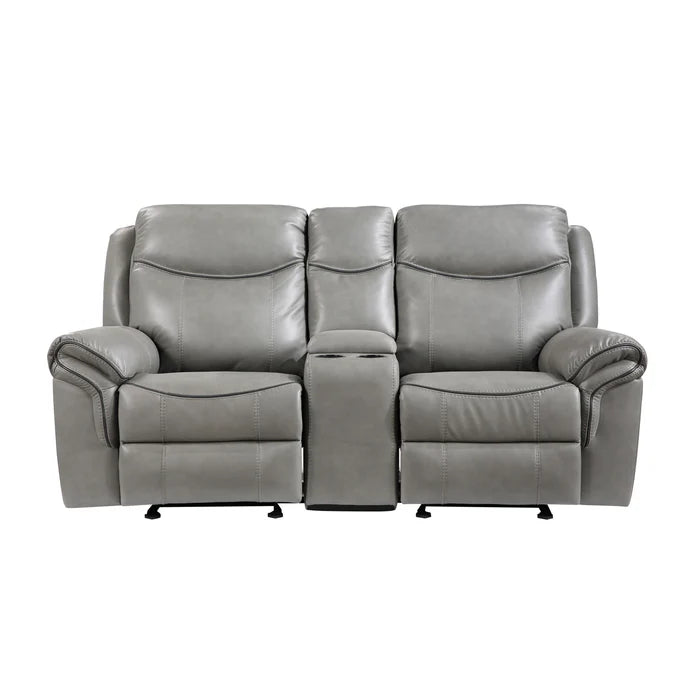 Aram - Glider Reclining Loveseat w/ Console