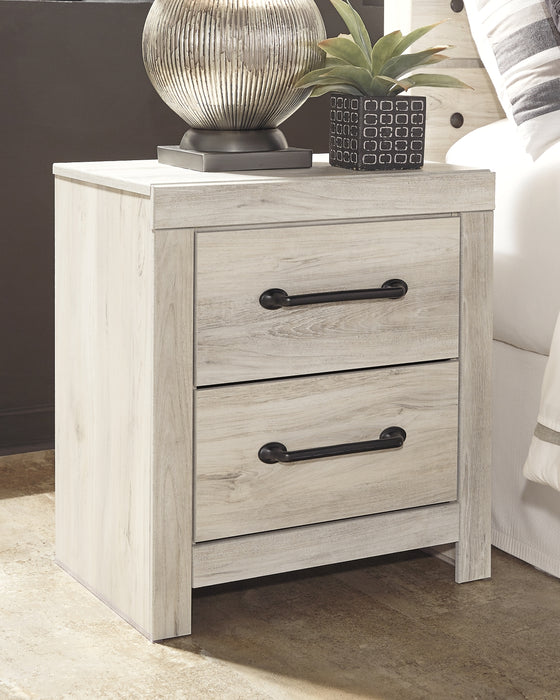 Cambeck  Panel Bed With 4 Storage Drawers With Mirrored Dresser And 2 Nightstands