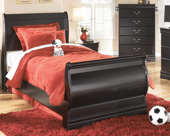 Huey Vineyard Twin Sleigh Bed - OVERSTOCK SPECIAL