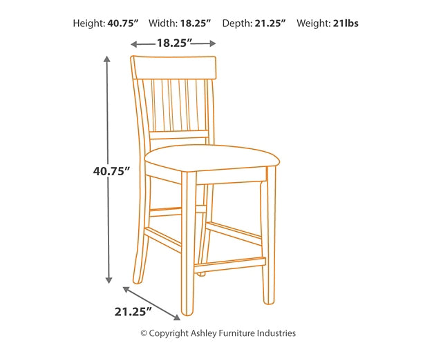 Ralene Counter Height Dining Table and 6 Barstools