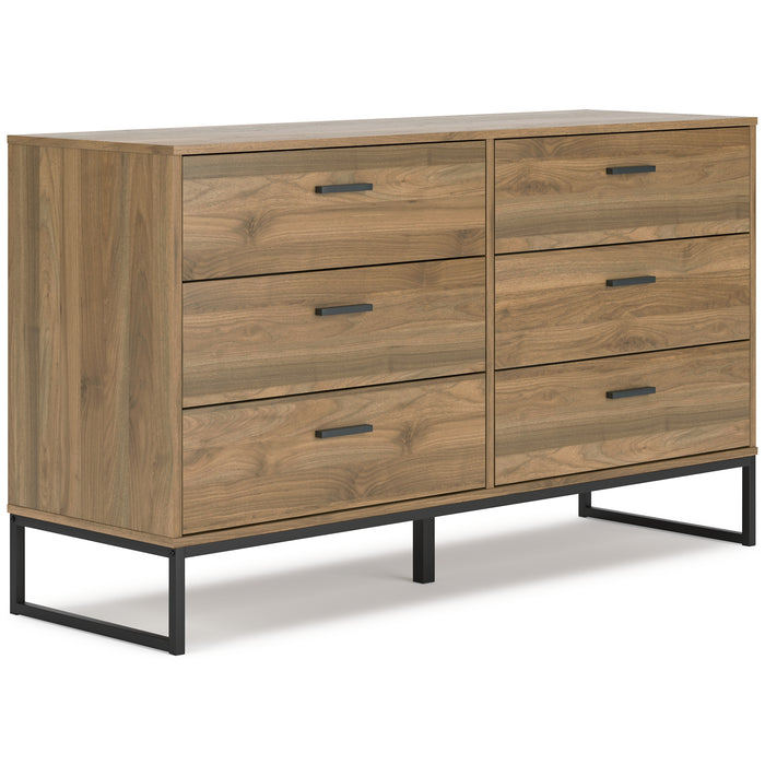 Deanlow Twin Panel Headboard with Dresser and Nightstand