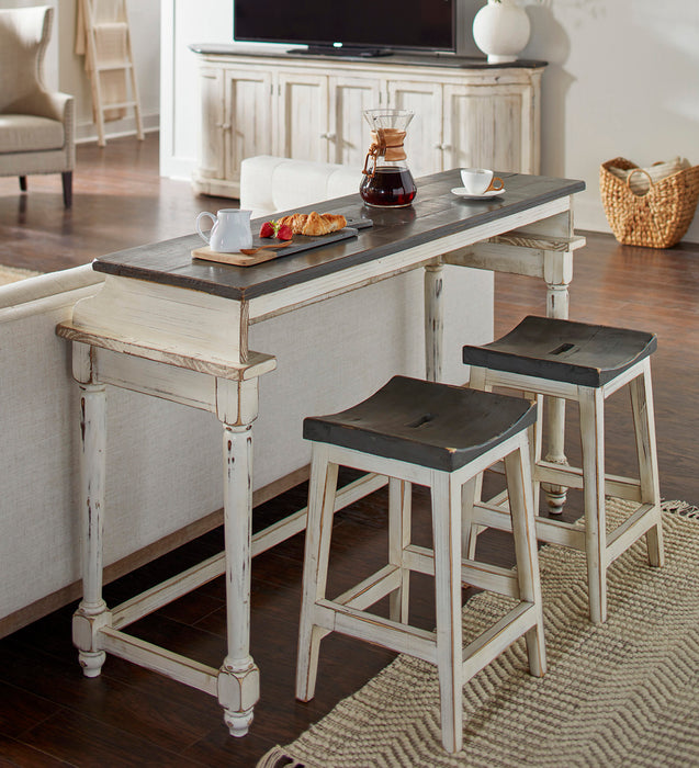 Console Bar Table w/ Two Stools