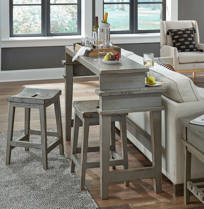 Console Bar Table w/ Two Stools