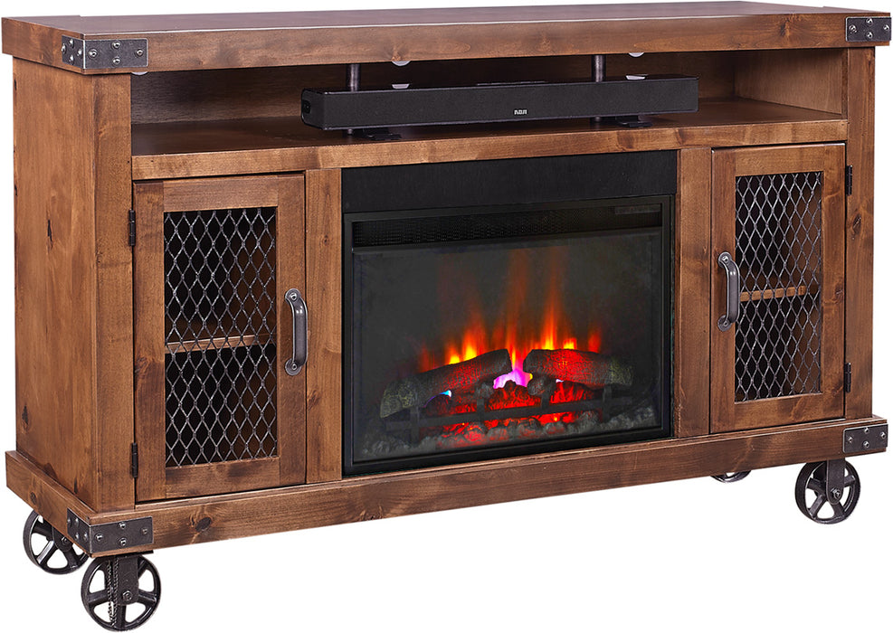 62" Highboy Fireplace Console