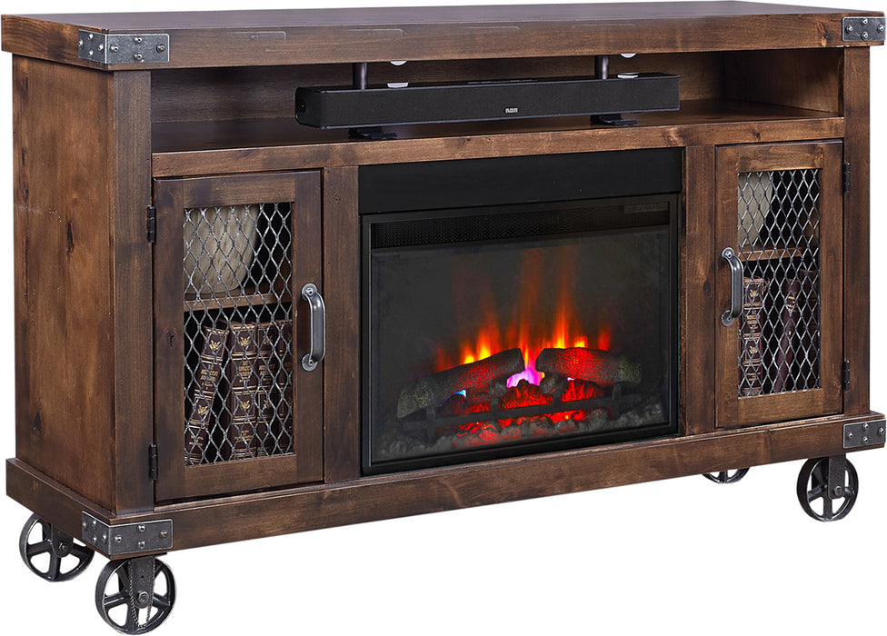 62" Highboy Fireplace Console