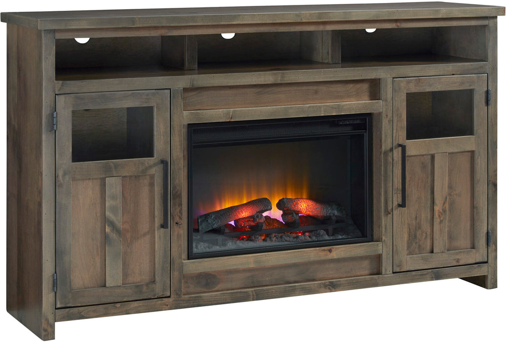 66" Highboy Fireplace Console