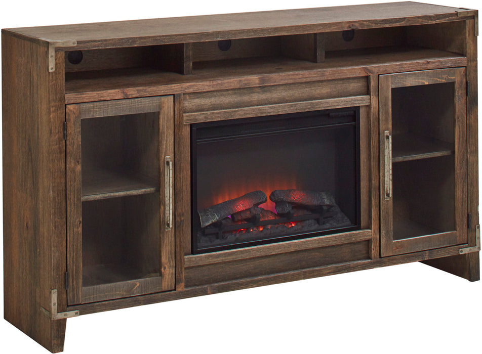 66" Highboy Fireplace Console