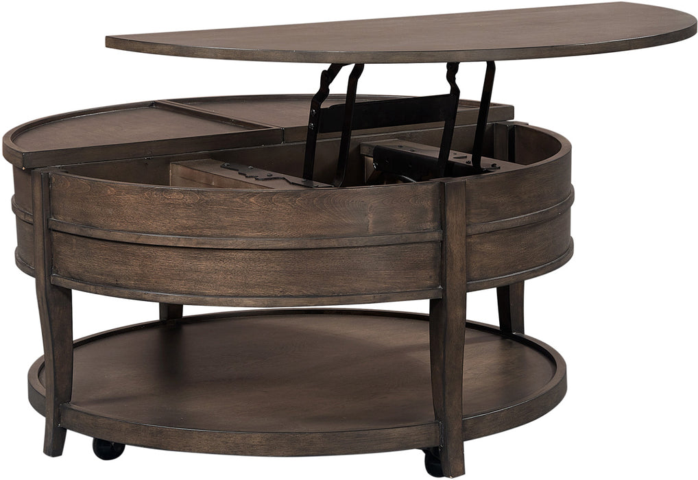 Lift Top Round Cocktail Table