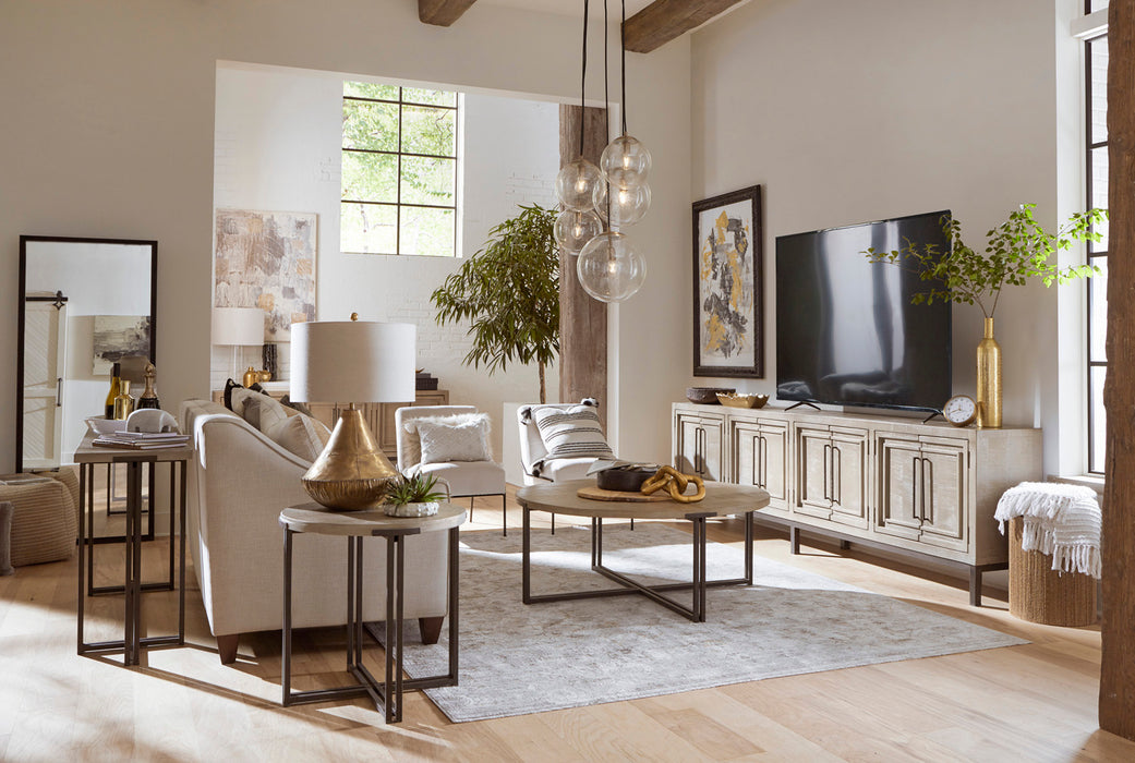 Sofa Table w/ Dual Metal Base