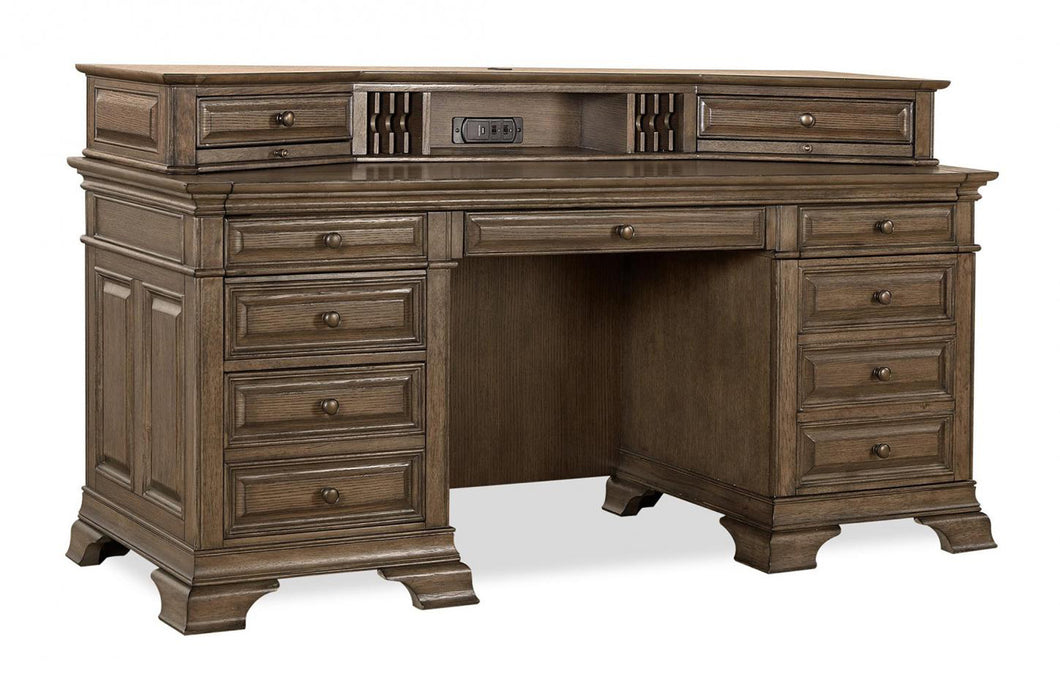 72" Credenza Desk w/sliding top & storage