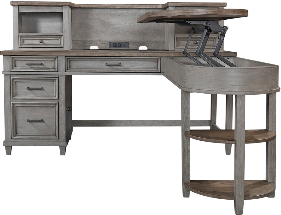 Single Ped Desk Hutch