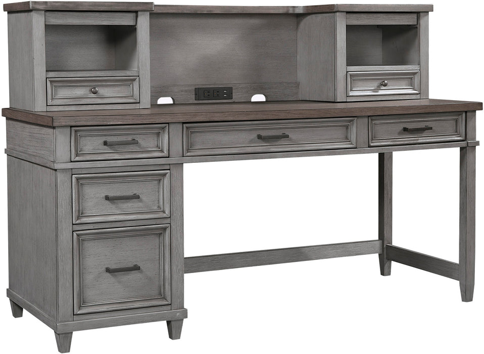 Single Ped Desk Hutch