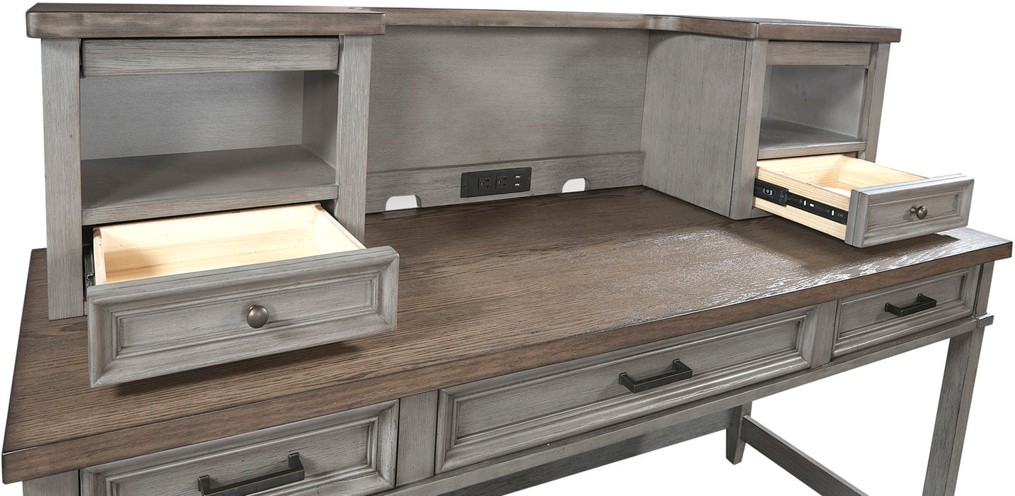 Single Ped Desk Hutch