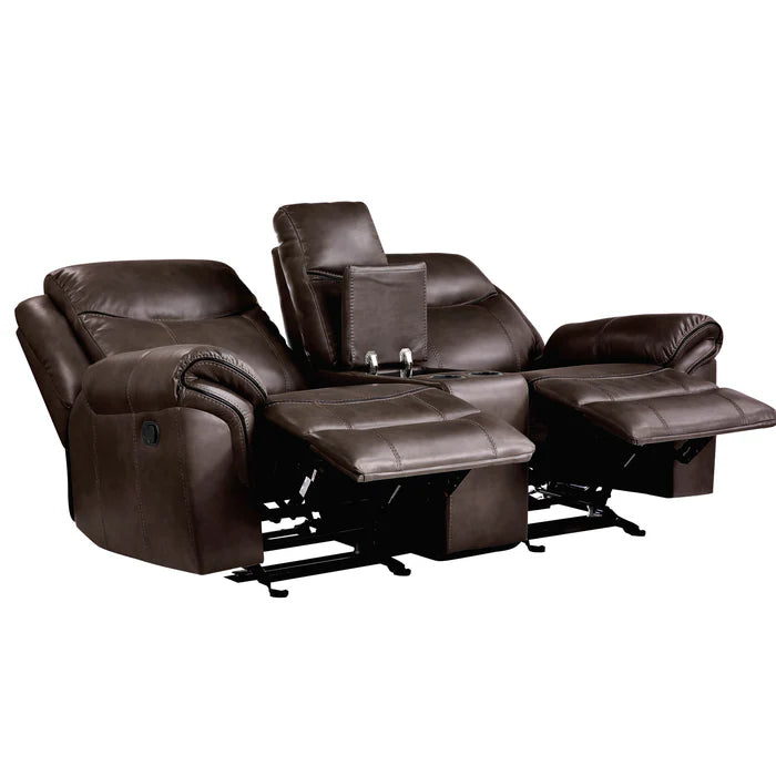 Aram - Glider Reclining Loveseat w/ Console