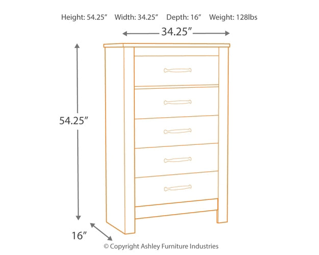 Bellaby Five Drawer Chest Factory Furniture Mattress & More - Online or In-Store at our Phillipsburg Location Serving Dayton, Eaton, and Greenville. Shop Now.