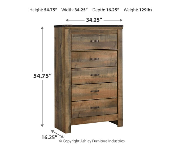 Trinell Five Drawer Chest Factory Furniture Mattress & More - Online or In-Store at our Phillipsburg Location Serving Dayton, Eaton, and Greenville. Shop Now.