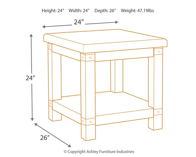 Carynhurst Rectangular End Table Factory Furniture Mattress & More - Online or In-Store at our Phillipsburg Location Serving Dayton, Eaton, and Greenville. Shop Now.