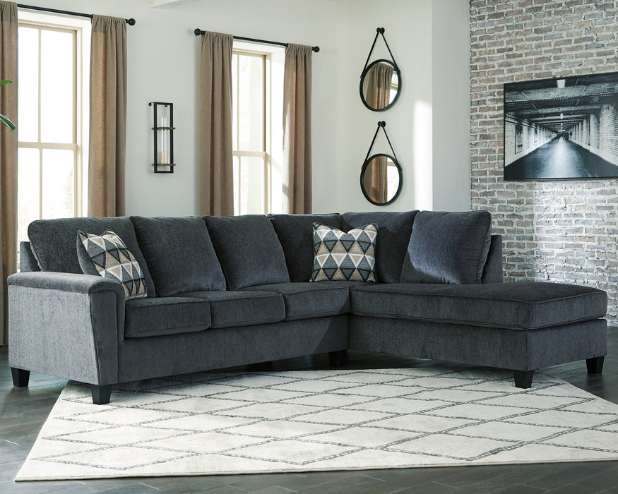 Abinger 2-Piece Sectional with Chaise Factory Furniture Mattress & More - Online or In-Store at our Phillipsburg Location Serving Dayton, Eaton, and Greenville. Shop Now.