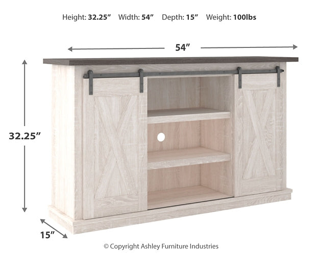 Dorrinson Medium TV Stand Factory Furniture Mattress & More - Online or In-Store at our Phillipsburg Location Serving Dayton, Eaton, and Greenville. Shop Now.