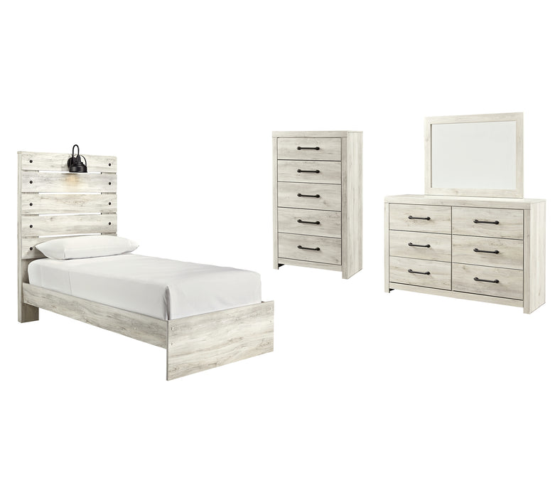 Cambeck Twin Panel Bed with Mirrored Dresser and Chest Factory Furniture Mattress & More - Online or In-Store at our Phillipsburg Location Serving Dayton, Eaton, and Greenville. Shop Now.