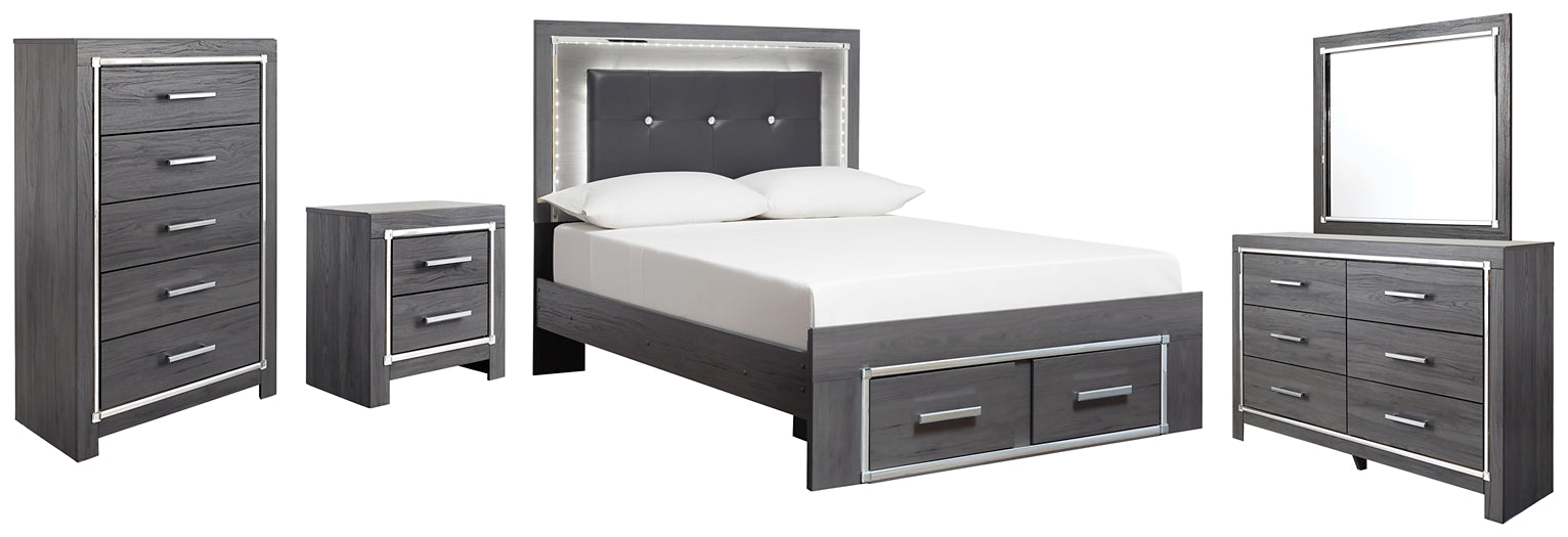 Lodanna Full Panel Bed with 2 Storage Drawers with Mirrored Dresser, Chest and Nightstand Factory Furniture Mattress & More - Online or In-Store at our Phillipsburg Location Serving Dayton, Eaton, and Greenville. Shop Now.
