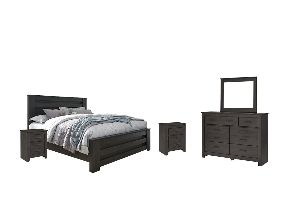 Brinxton King Panel Bed with Mirrored Dresser and 2 Nightstands Factory Furniture Mattress & More - Online or In-Store at our Phillipsburg Location Serving Dayton, Eaton, and Greenville. Shop Now.