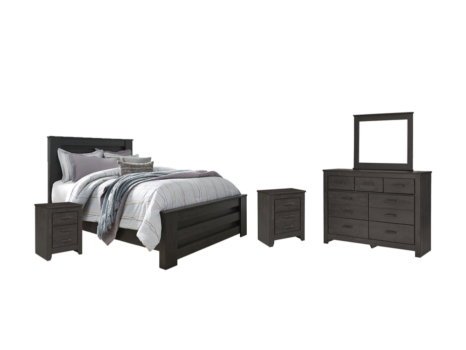 Brinxton Queen Panel Bed with Mirrored Dresser and 2 Nightstands Factory Furniture Mattress & More - Online or In-Store at our Phillipsburg Location Serving Dayton, Eaton, and Greenville. Shop Now.