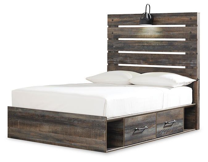 Drystan Full Panel Bed with 4 Storage Drawers with Mirrored Dresser and 2 Nightstands Factory Furniture Mattress & More - Online or In-Store at our Phillipsburg Location Serving Dayton, Eaton, and Greenville. Shop Now.