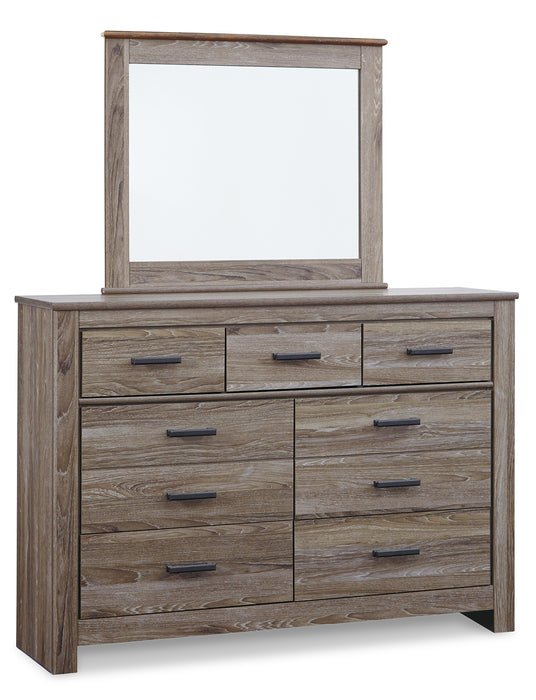 Zelen Queen Panel Bed with Mirrored Dresser, Chest and Nightstand Factory Furniture Mattress & More - Online or In-Store at our Phillipsburg Location Serving Dayton, Eaton, and Greenville. Shop Now.