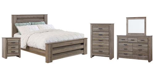 Zelen Queen Panel Bed with Mirrored Dresser, Chest and Nightstand Factory Furniture Mattress & More - Online or In-Store at our Phillipsburg Location Serving Dayton, Eaton, and Greenville. Shop Now.