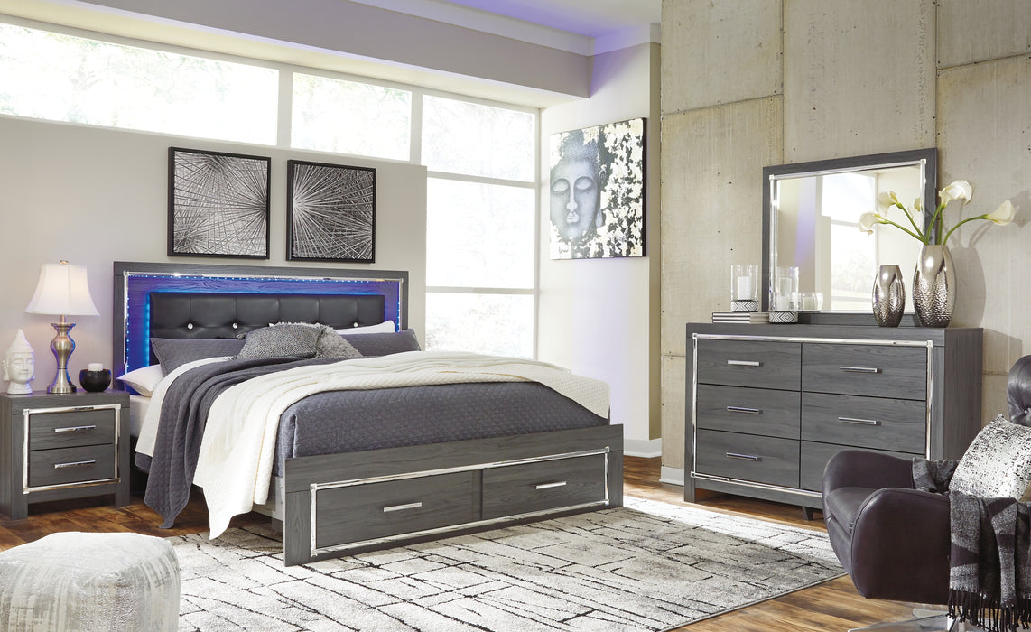 Lodanna Queen Panel Bed with 2 Storage Drawers with Mirrored Dresser Factory Furniture Mattress & More - Online or In-Store at our Phillipsburg Location Serving Dayton, Eaton, and Greenville. Shop Now.