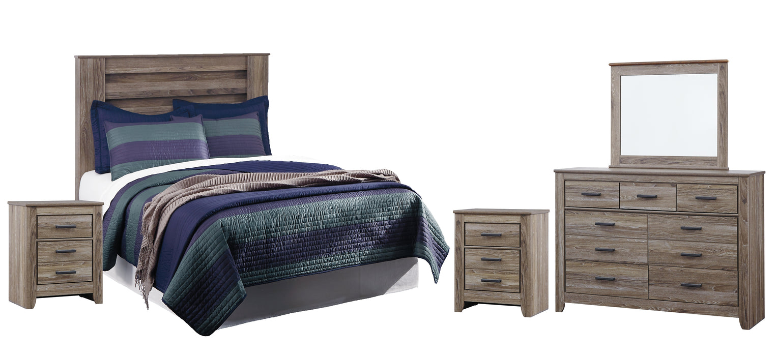 Zelen Full Panel Headboard with Mirrored Dresser and 2 Nightstands Factory Furniture Mattress & More - Online or In-Store at our Phillipsburg Location Serving Dayton, Eaton, and Greenville. Shop Now.