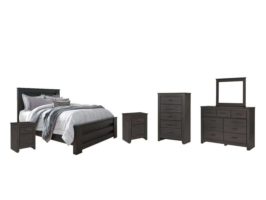 Brinxton Queen Panel Bed with Mirrored Dresser, Chest and 2 Nightstands Factory Furniture Mattress & More - Online or In-Store at our Phillipsburg Location Serving Dayton, Eaton, and Greenville. Shop Now.