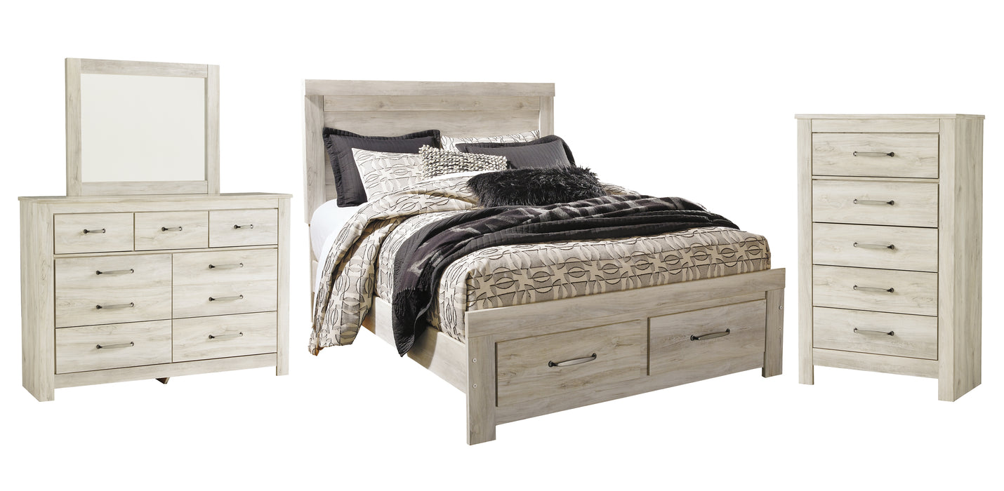 Bellaby Queen Platform Bed with 2 Storage Drawers with Mirrored Dresser and Chest Factory Furniture Mattress & More - Online or In-Store at our Phillipsburg Location Serving Dayton, Eaton, and Greenville. Shop Now.