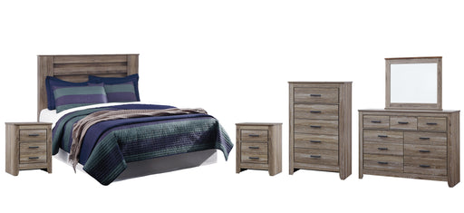 Zelen Queen/Full Panel Headboard with Mirrored Dresser, Chest and 2 Nightstands Factory Furniture Mattress & More - Online or In-Store at our Phillipsburg Location Serving Dayton, Eaton, and Greenville. Shop Now.