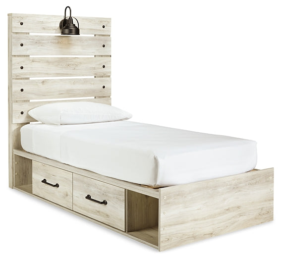 Cambeck Twin Panel Bed with 4 Storage Drawers with Mirrored Dresser Factory Furniture Mattress & More - Online or In-Store at our Phillipsburg Location Serving Dayton, Eaton, and Greenville. Shop Now.