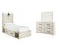 Cambeck Twin Panel Bed with 4 Storage Drawers with Mirrored Dresser Factory Furniture Mattress & More - Online or In-Store at our Phillipsburg Location Serving Dayton, Eaton, and Greenville. Shop Now.