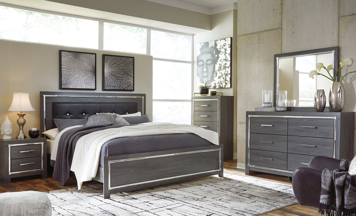 Lodanna King Panel Bed with Mirrored Dresser, Chest and Nightstand Factory Furniture Mattress & More - Online or In-Store at our Phillipsburg Location Serving Dayton, Eaton, and Greenville. Shop Now.