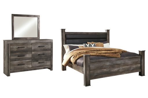 Wynnlow King Poster Bed with Mirrored Dresser Factory Furniture Mattress & More - Online or In-Store at our Phillipsburg Location Serving Dayton, Eaton, and Greenville. Shop Now.