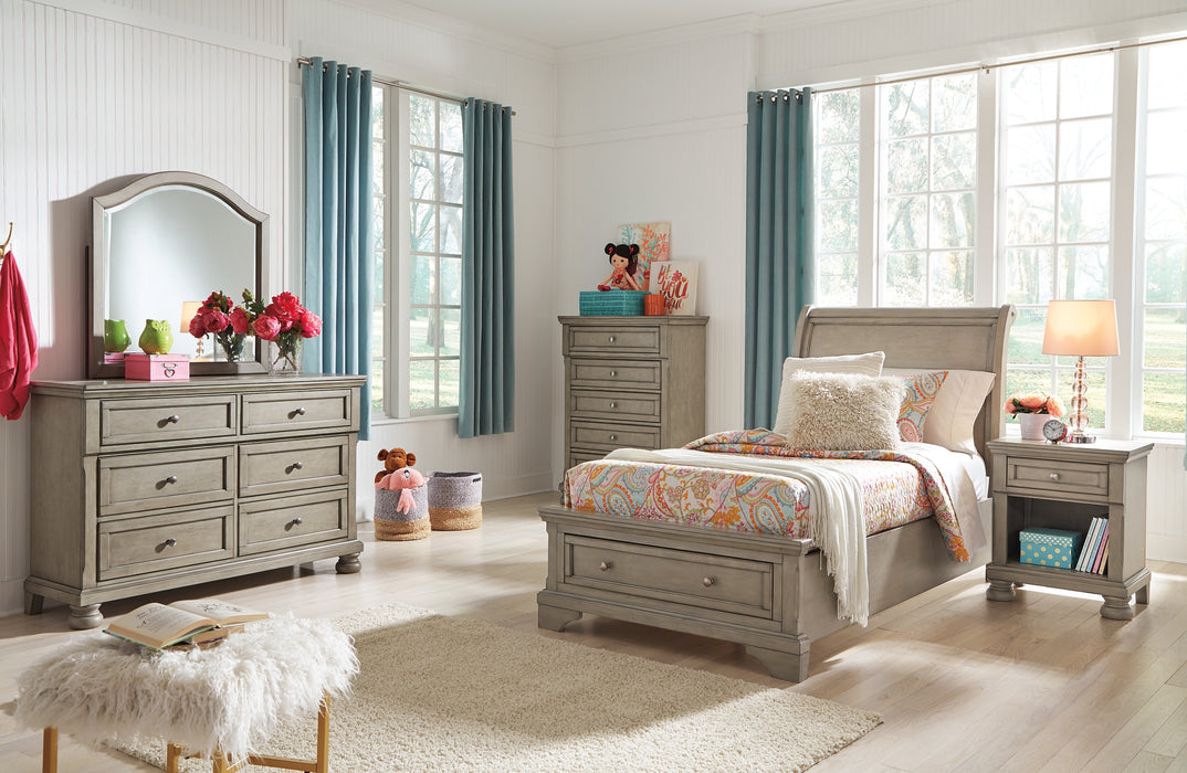 Lettner Twin Sleigh Bed with Dresser Factory Furniture Mattress & More - Online or In-Store at our Phillipsburg Location Serving Dayton, Eaton, and Greenville. Shop Now.