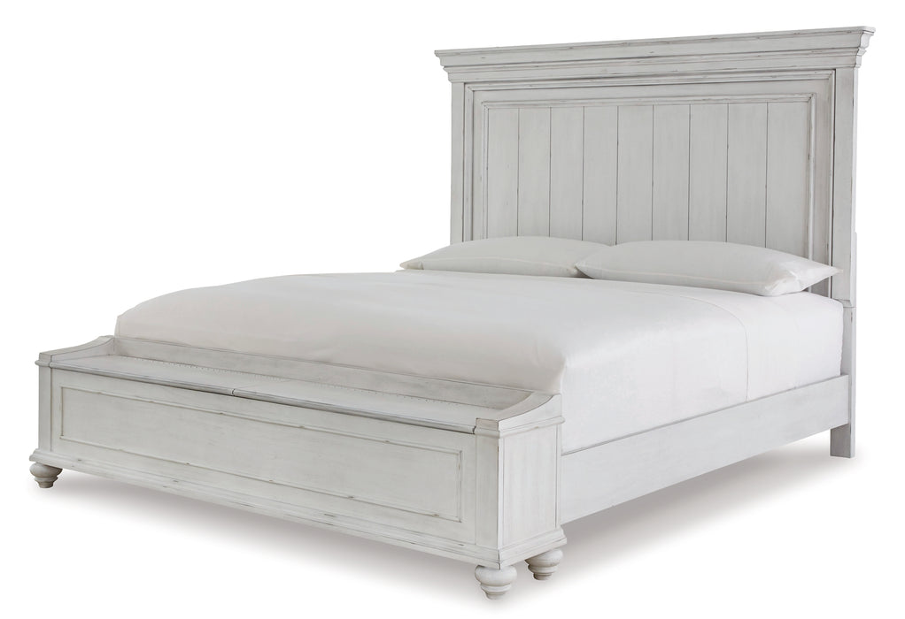 Kanwyn King Panel Bed with Storage with Mirrored Dresser, Chest and Nightstand Factory Furniture Mattress & More - Online or In-Store at our Phillipsburg Location Serving Dayton, Eaton, and Greenville. Shop Now.